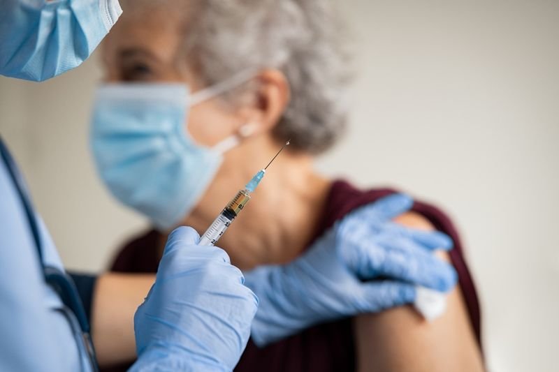 Nurse preparing medication